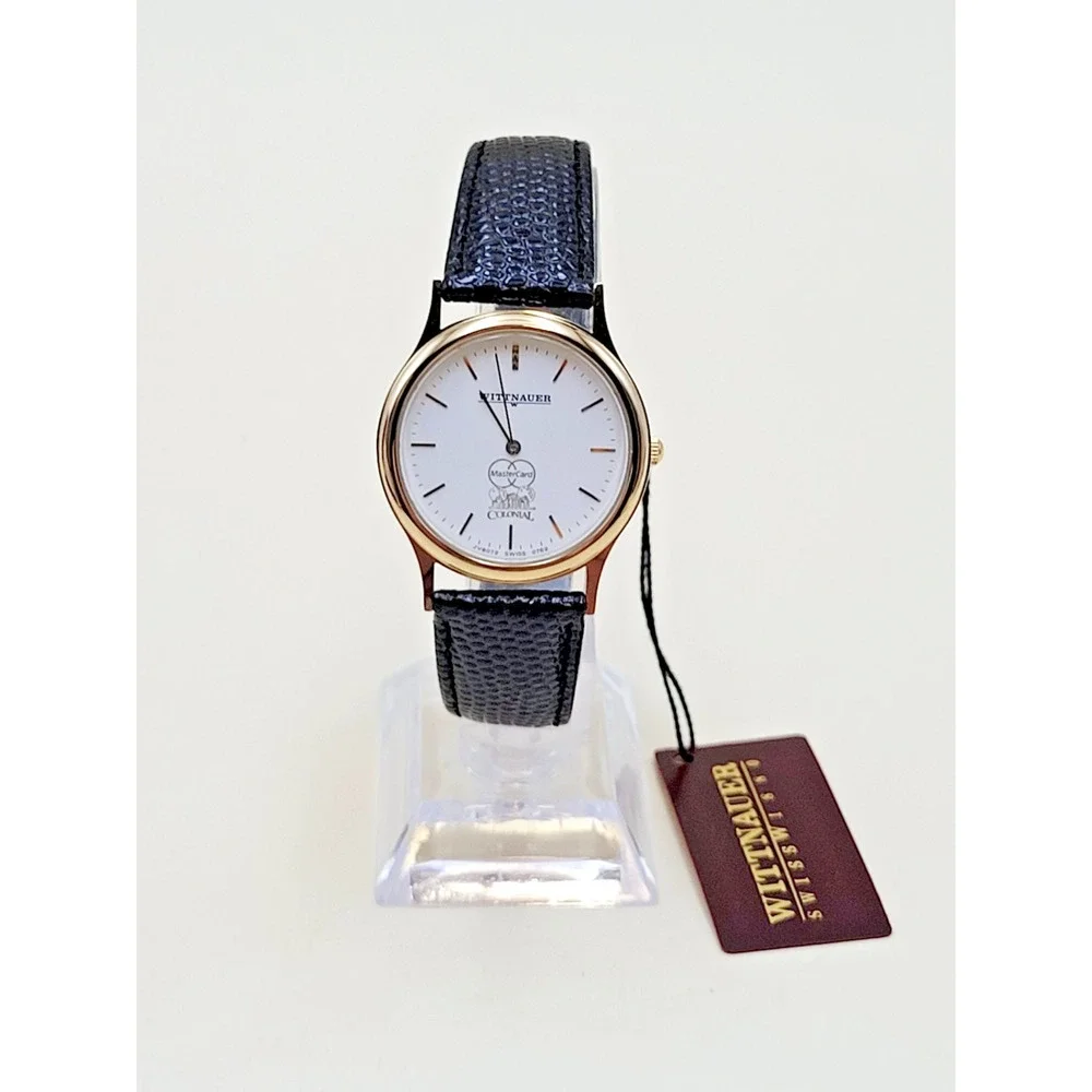 Wittnauer JV8072 Men's Dress Watch MasterCard Premier Colonial Swiss Quartz NWT